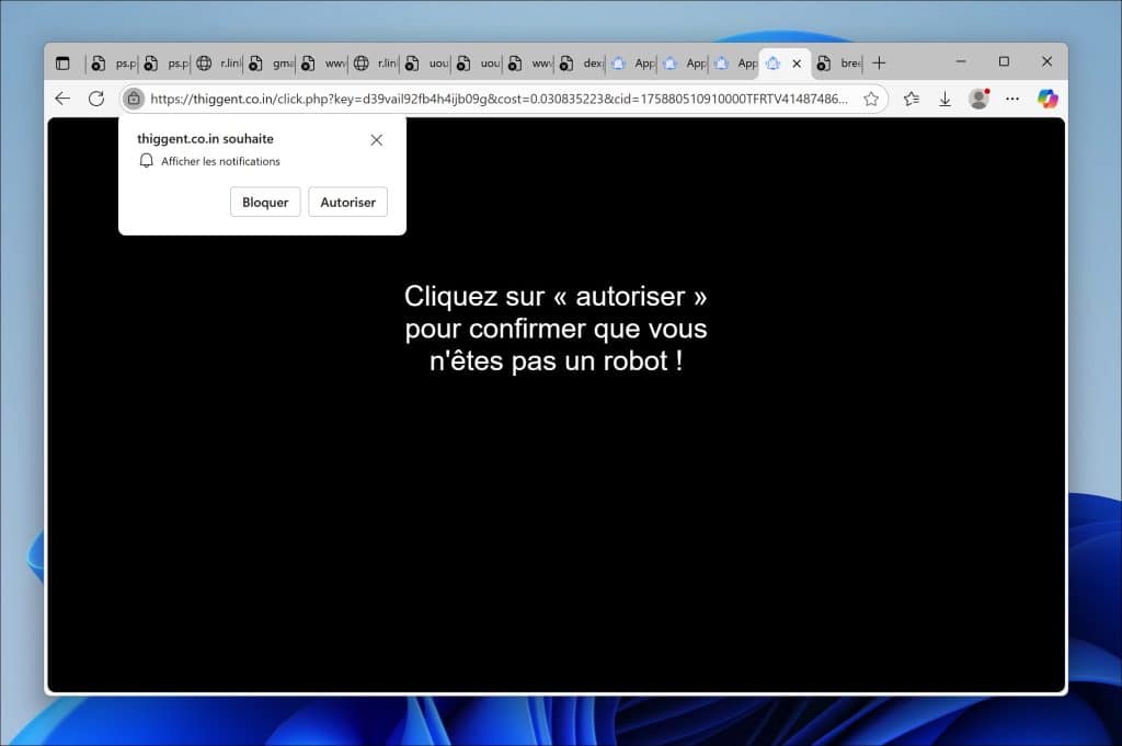 supprimer Thiggent.co.in