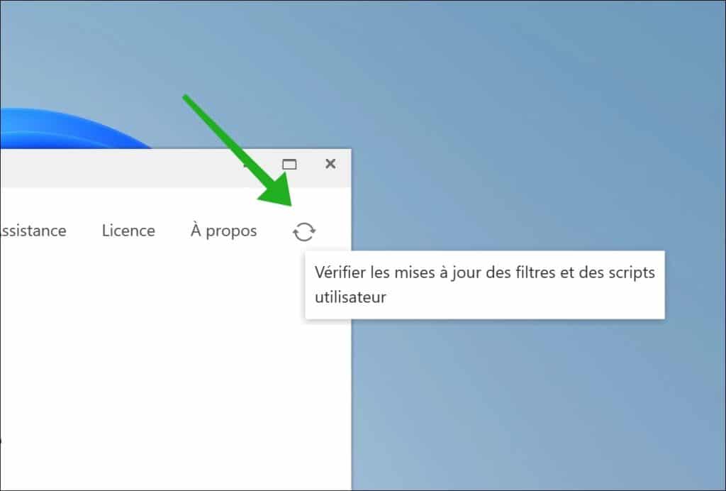 Mettre à jour les filtres