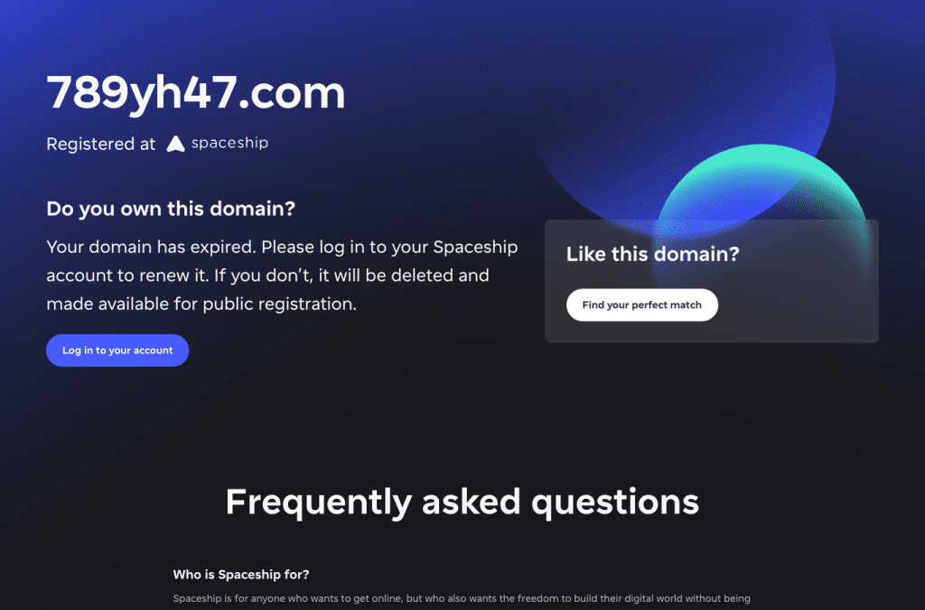 Capture d'écran de 789yh47.com