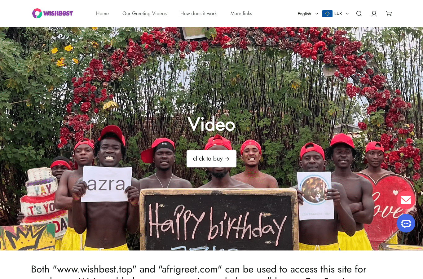 Capture d'écran de afrigreet.com