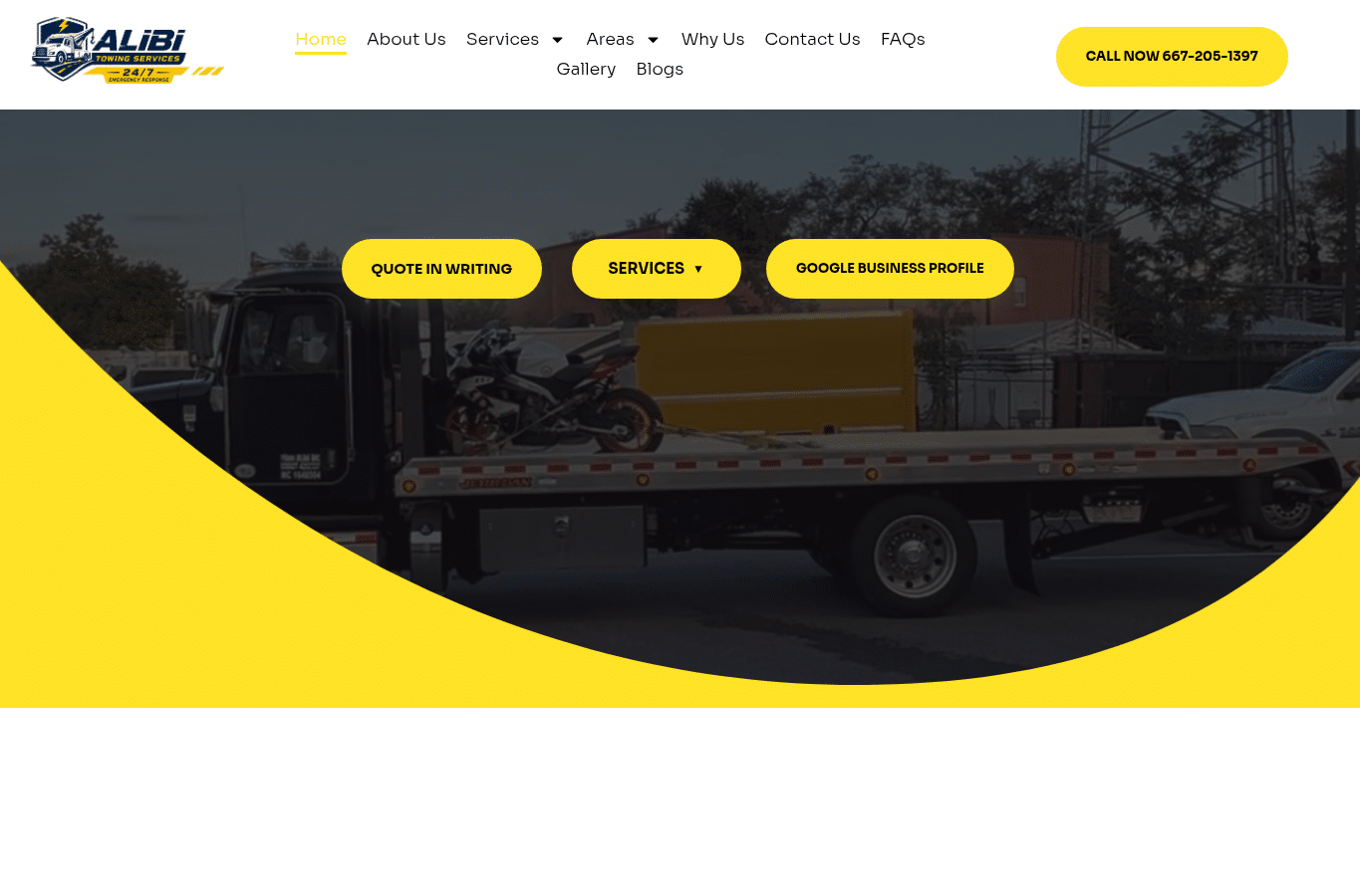 Capture d'écran de alibitowingservices.com