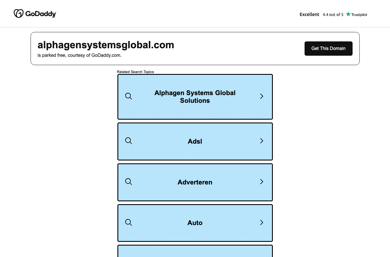 Capture d'écran de alphagensystemsglobal.com