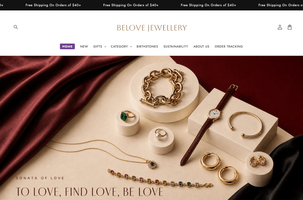 Capture d'écran de belovejewel.com
