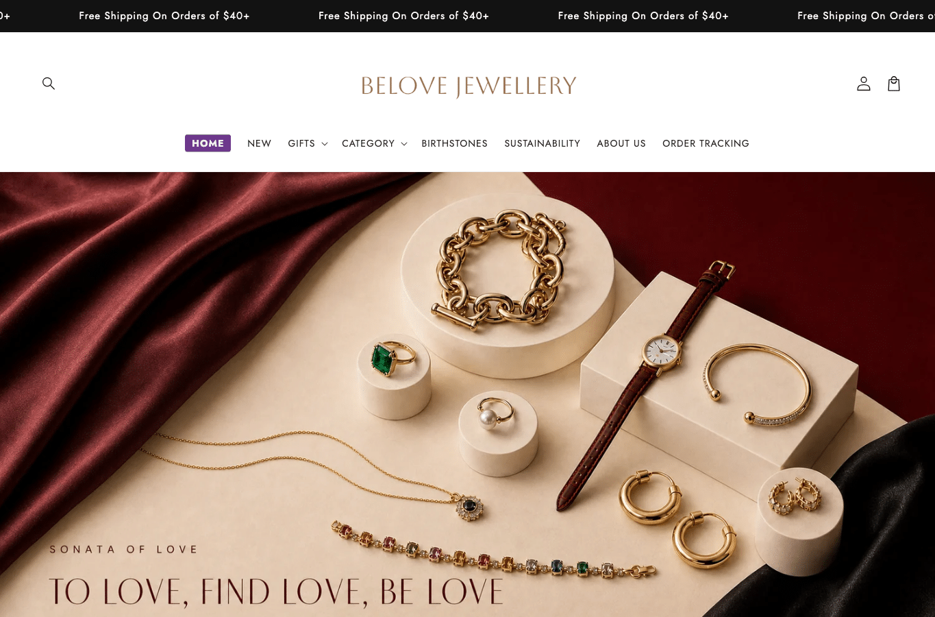 Capture d'écran de belovejewel.com