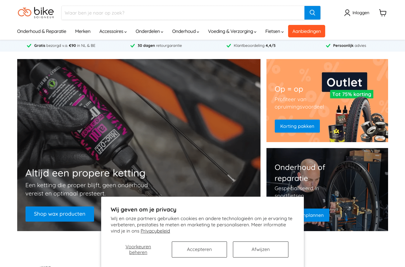 Capture d'écran de bikesoigneur.com