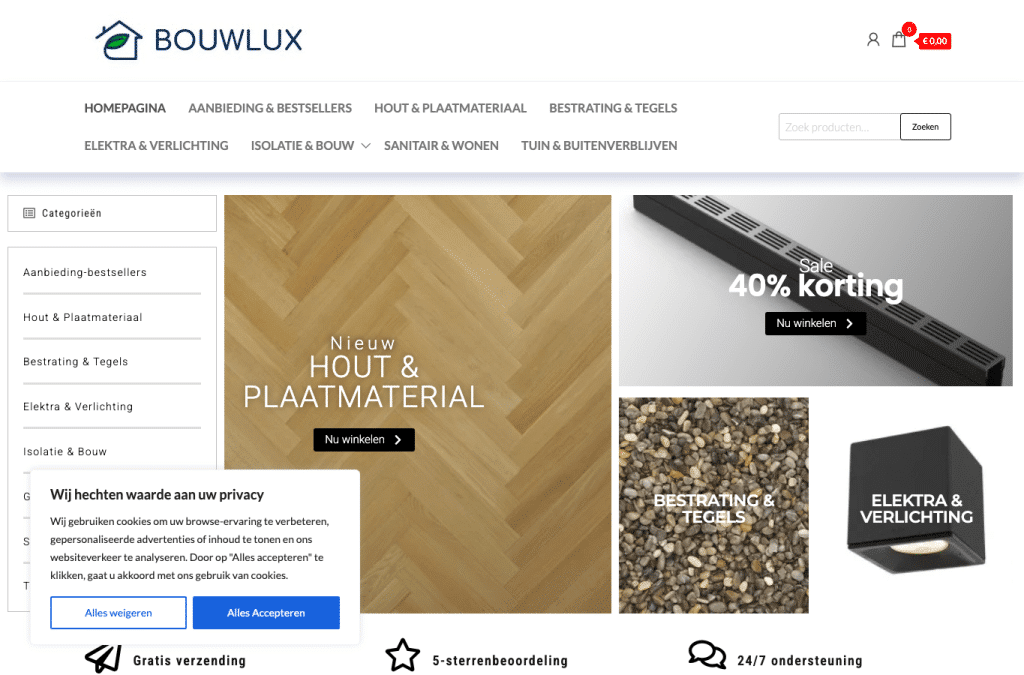 Capture d'écran de bouwlux.com