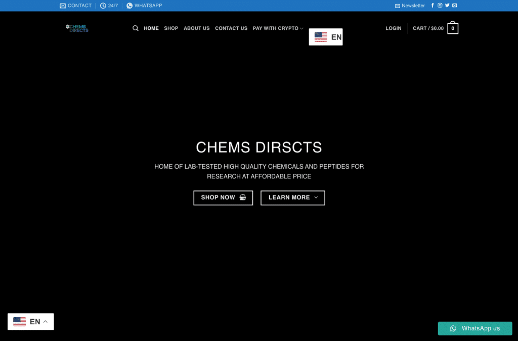 Capture d'écran de chemsdirects.com