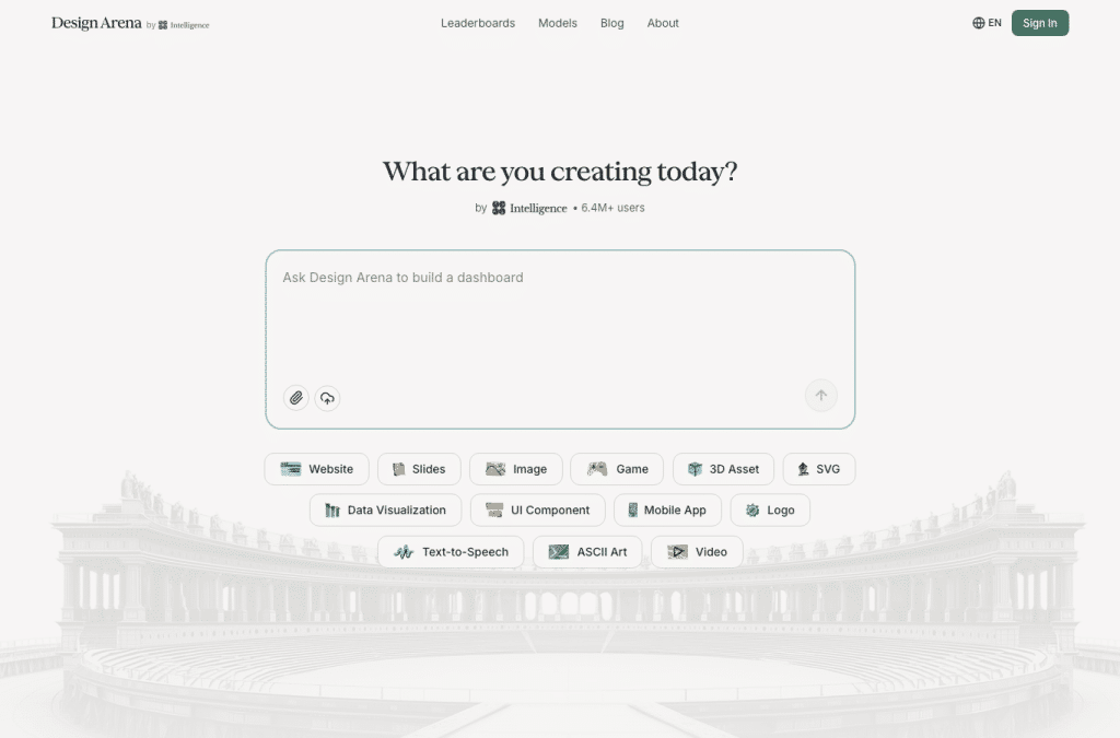 Capture d'écran de designarena.ai