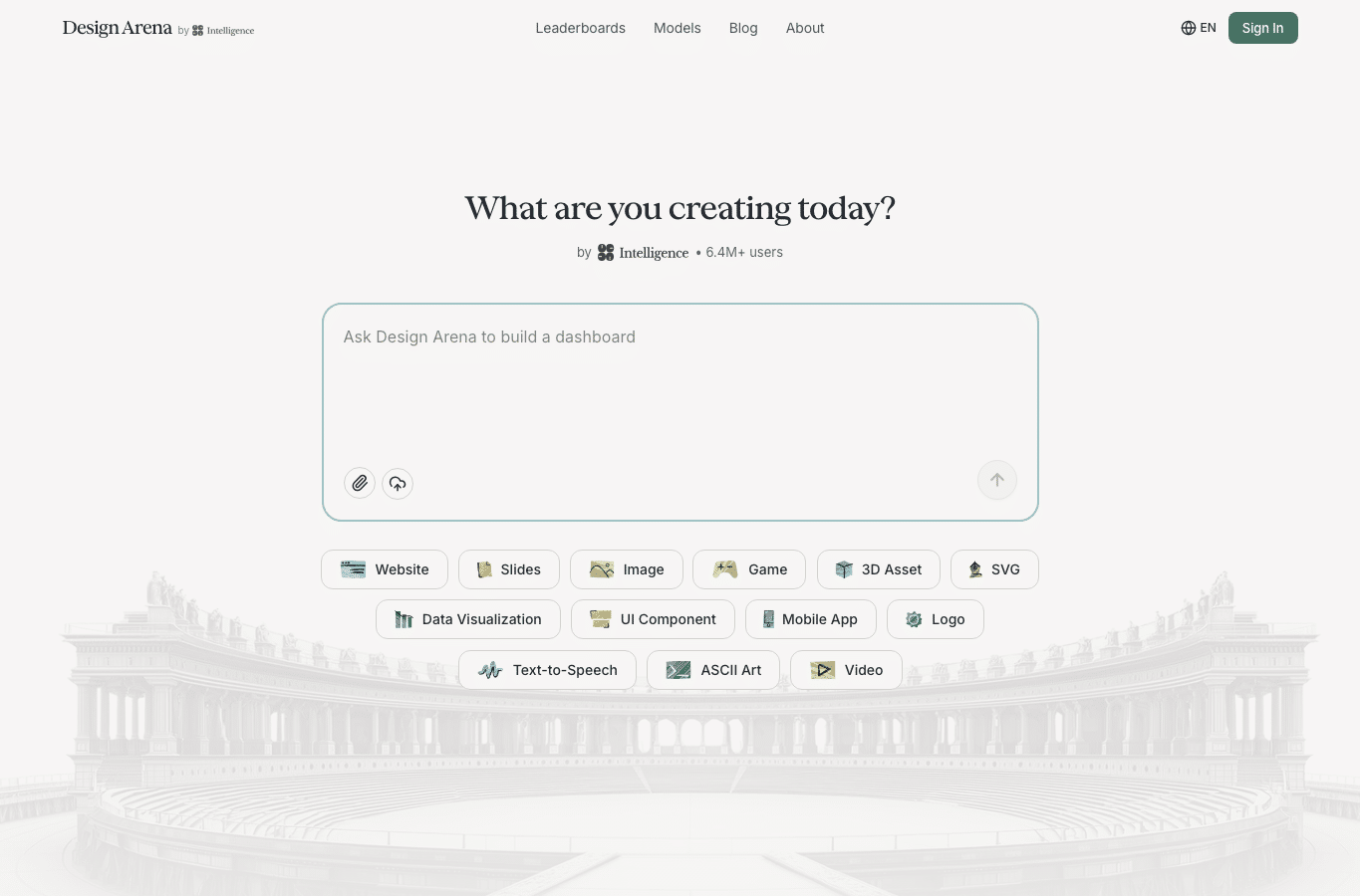 Capture d'écran de designarena.ai