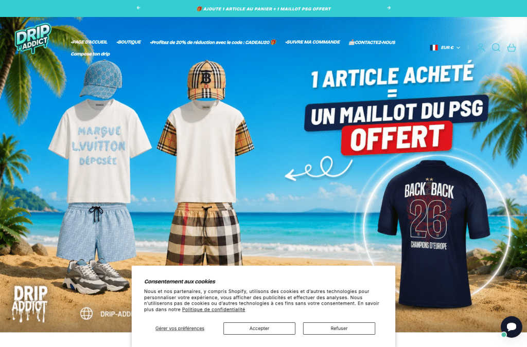 Capture d'écran de drip-addict.fr