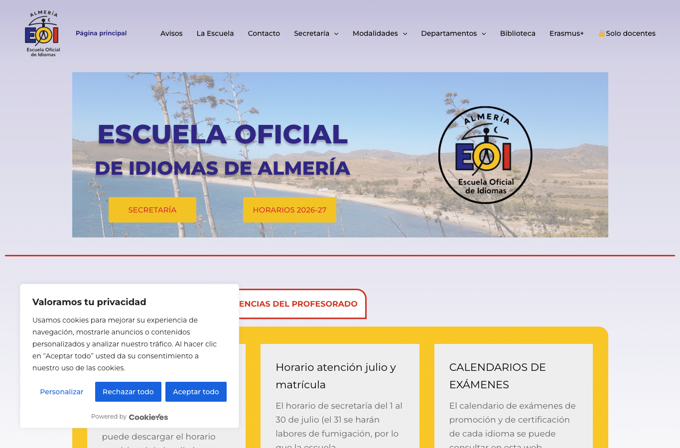 Capture d'écran de eoialmeria.es