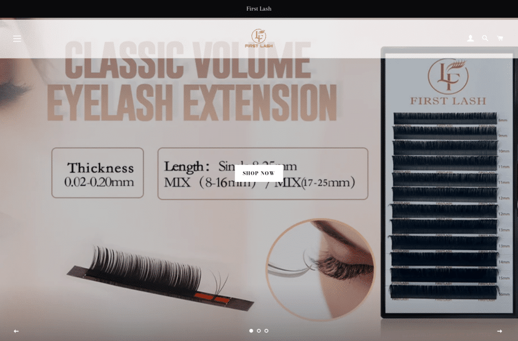 Capture d'écran de firstlashbeauty.com