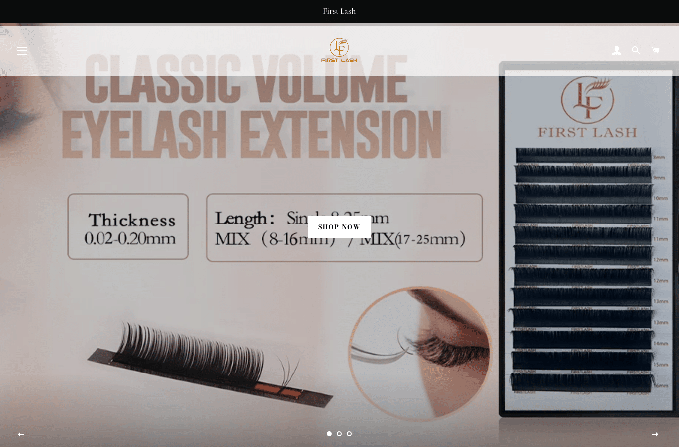 Capture d'écran de firstlashbeauty.com