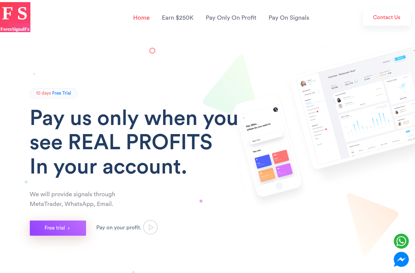 Capture d'écran de forexsignalfx.com