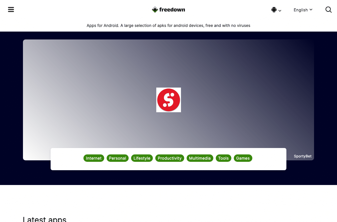 Capture d'écran de freedown.io