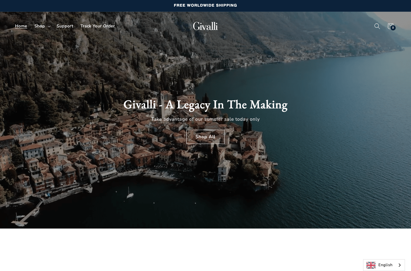 Capture d'écran de givalli-lifestyle.com