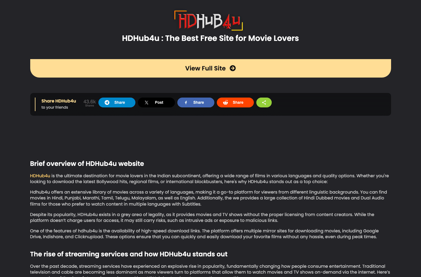 Capture d'écran de hdhub4u.bi