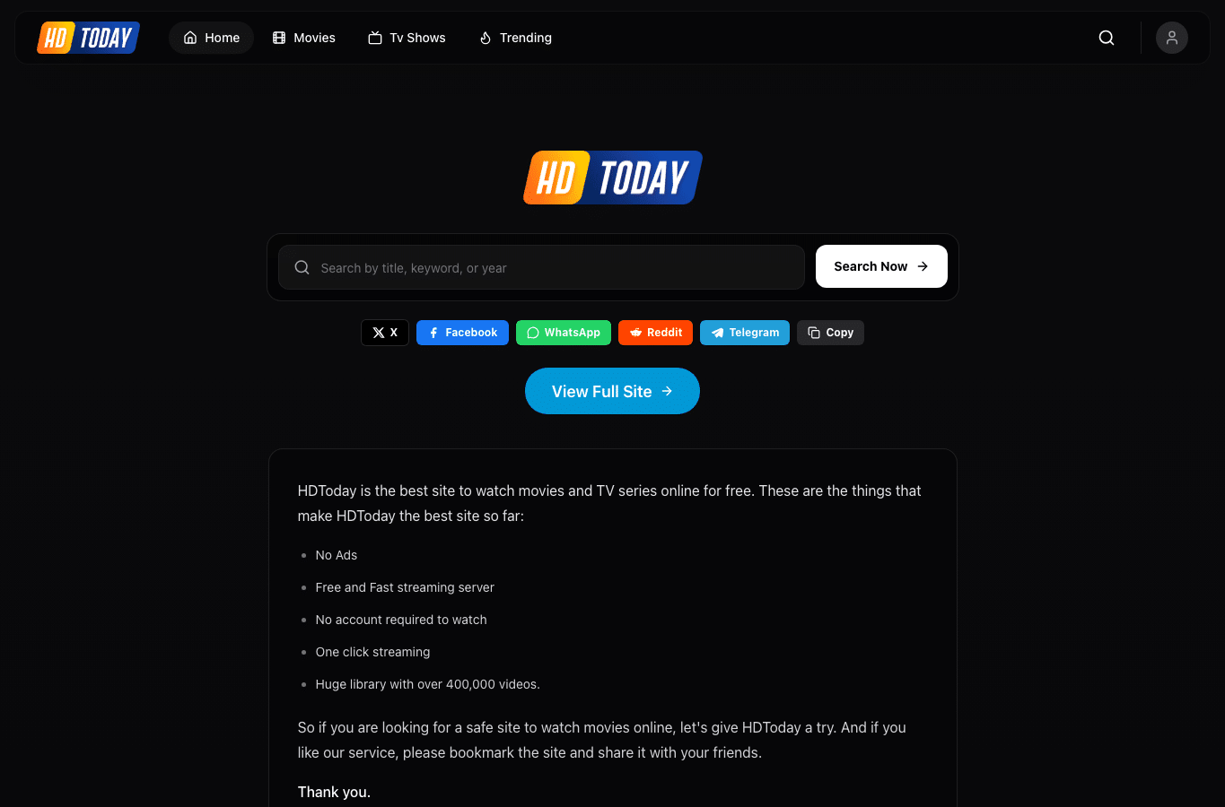 Capture d'écran de hdtodayz.org