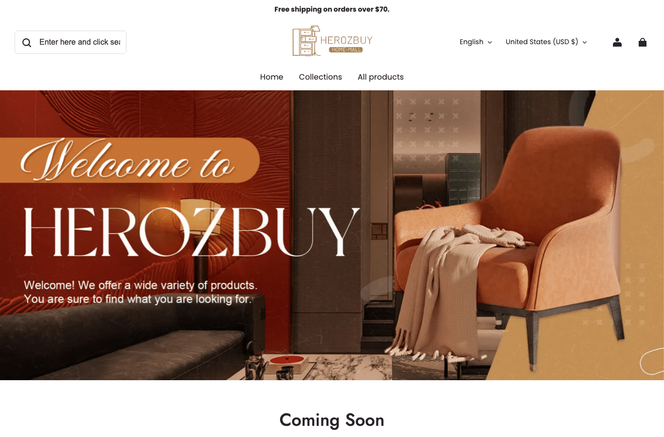Capture d'écran de herozbuy.com