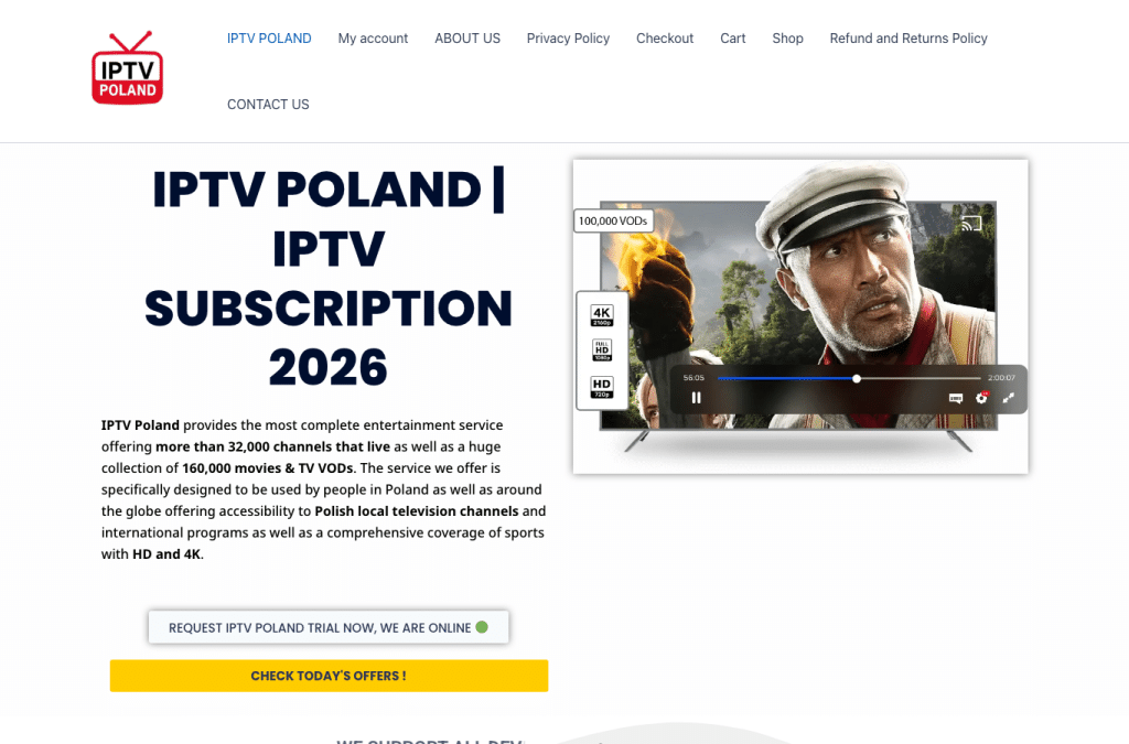 Capture d'écran de iptvpoland.net