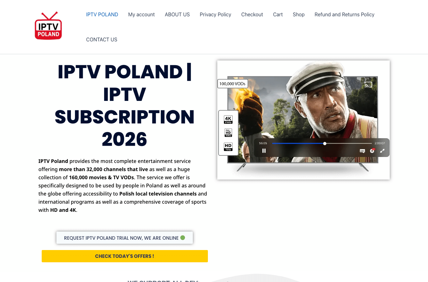 Capture d'écran de iptvpoland.net