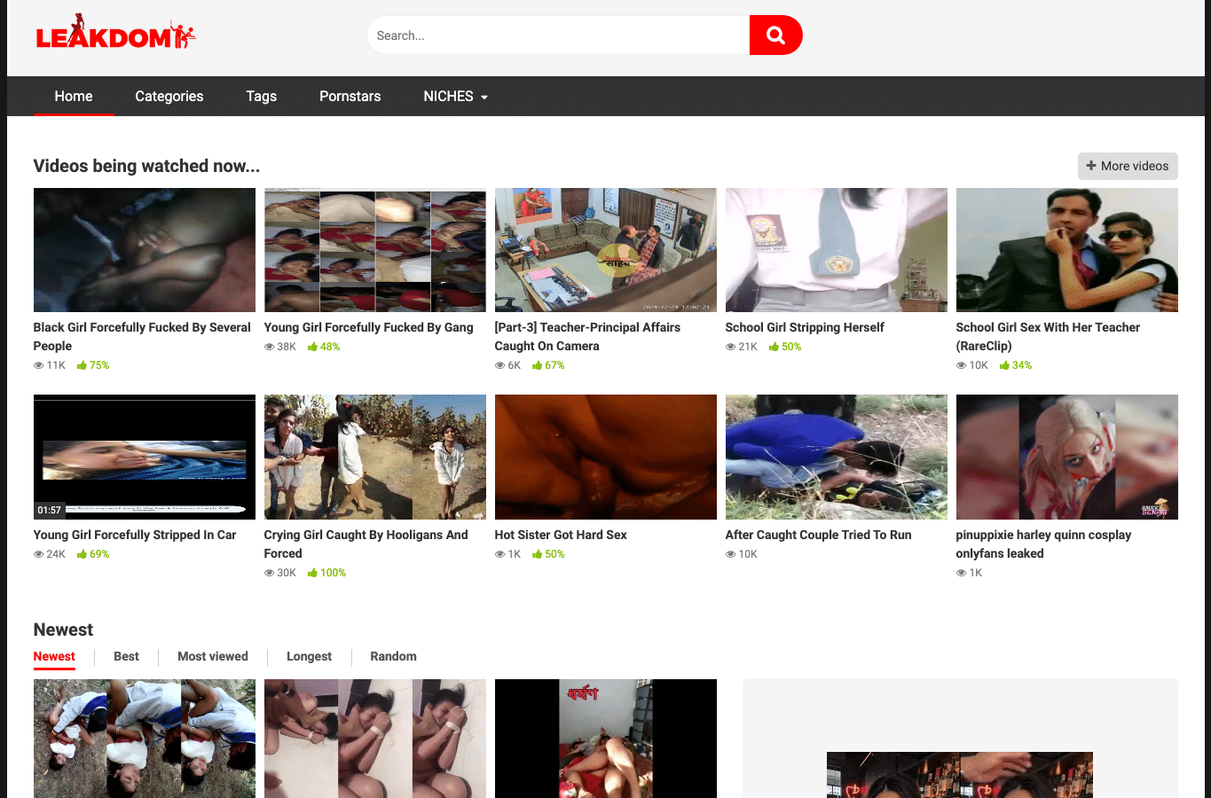Capture d'écran de leakdom.com