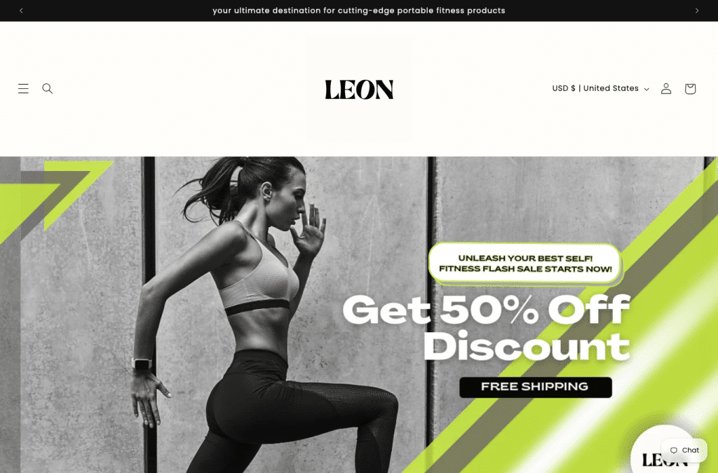 Capture d'écran de leononlineshop.com