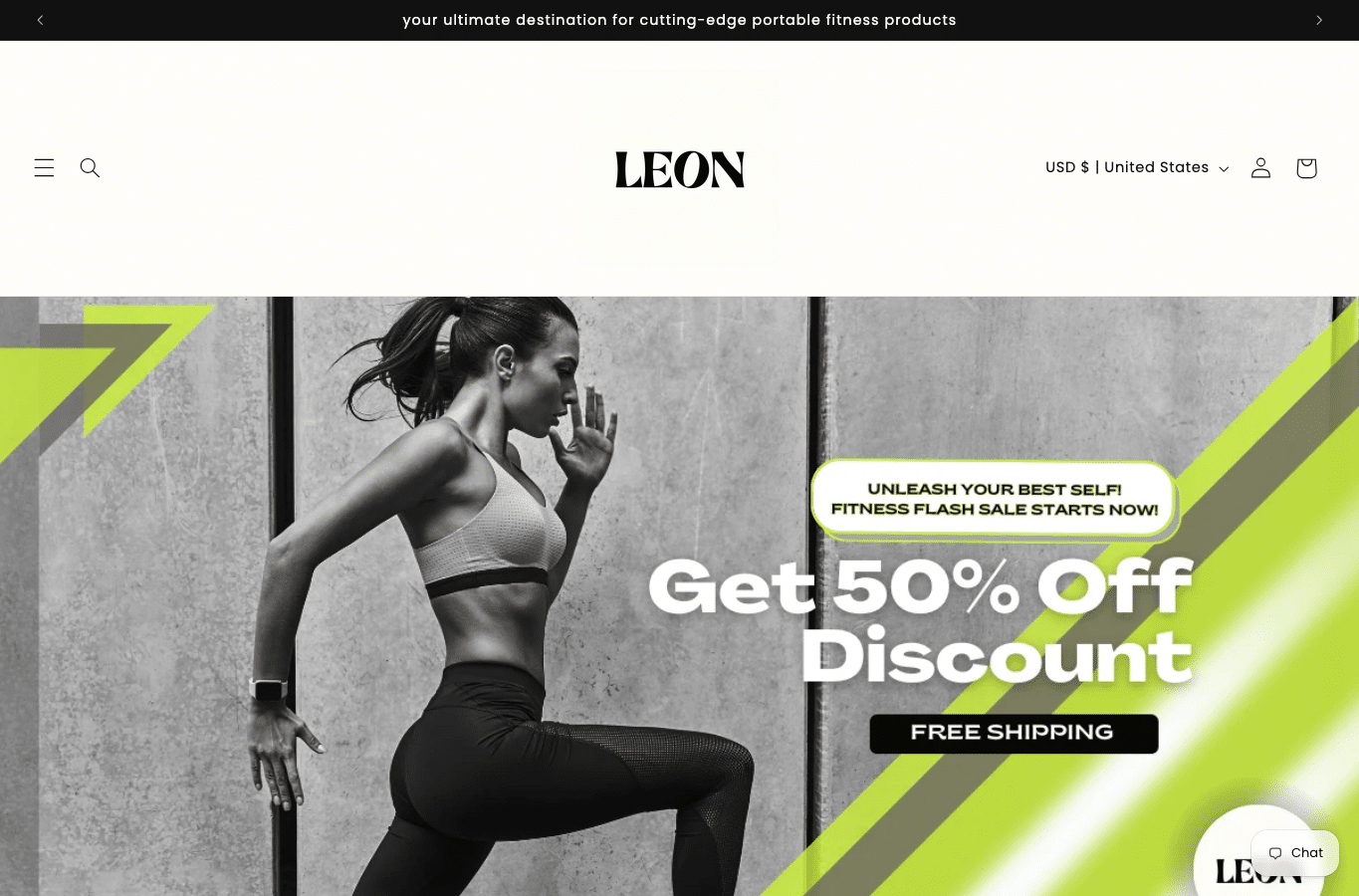 Capture d'écran de leononlineshop.com