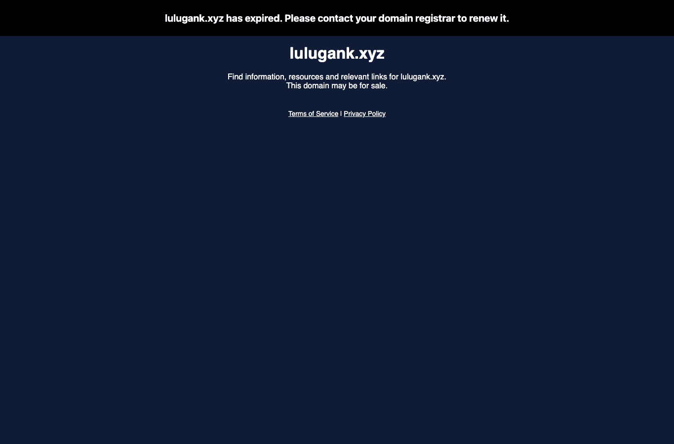 Capture d'écran de lulugank.xyz