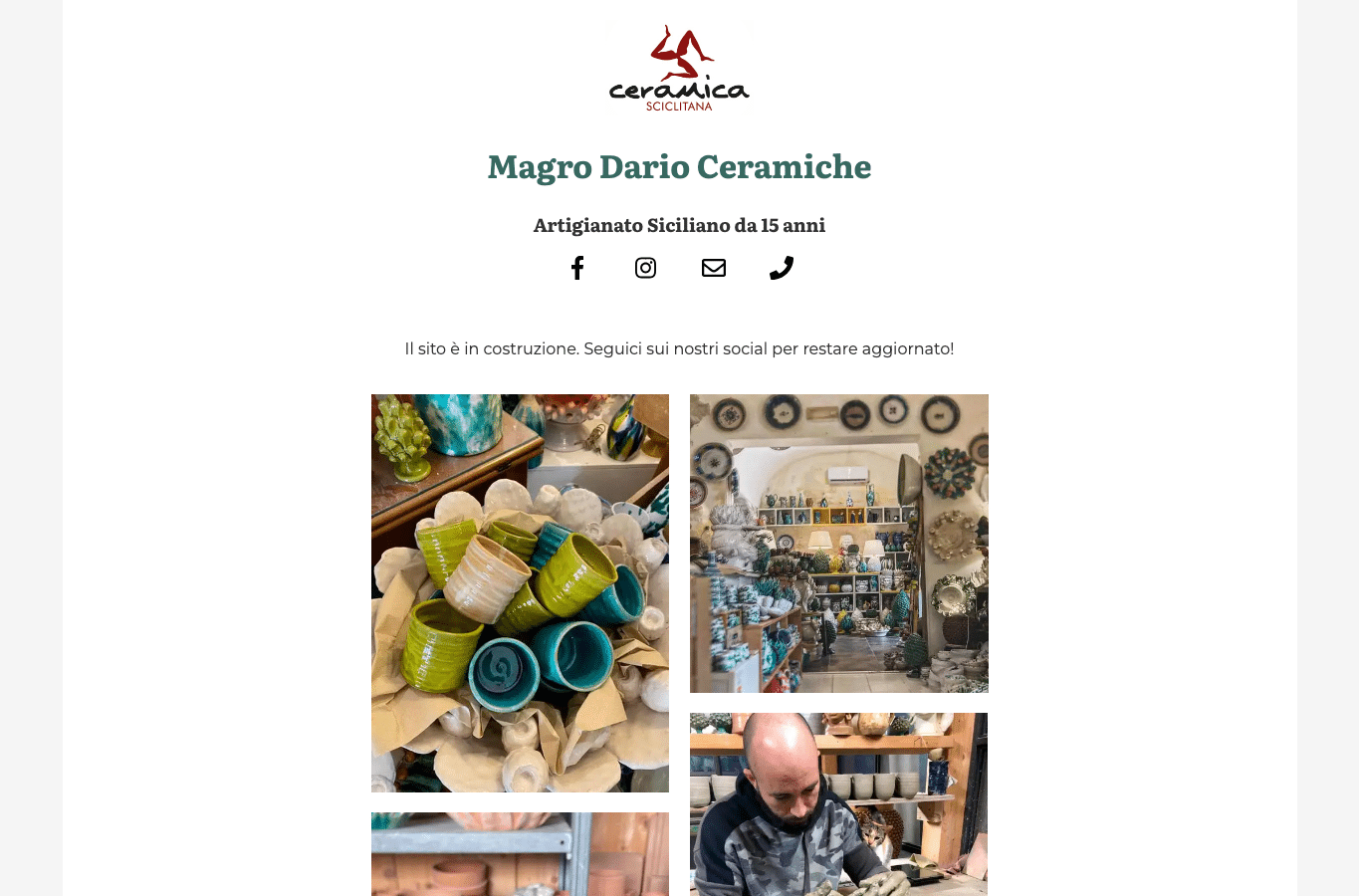 Capture d'écran de magrodarioceramiche.it