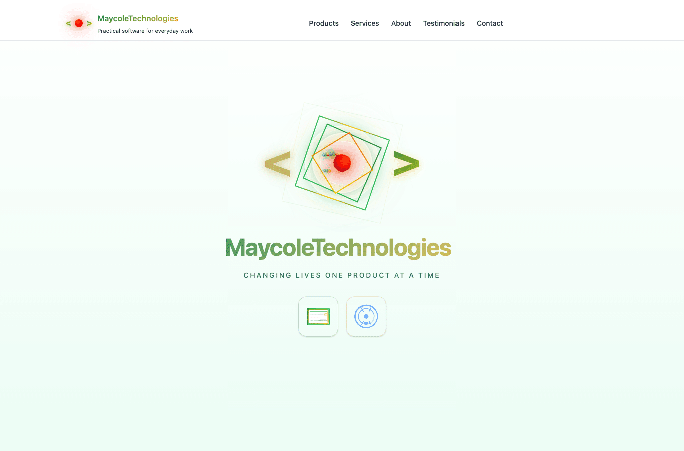 Capture d'écran de maycoletechnologies.com