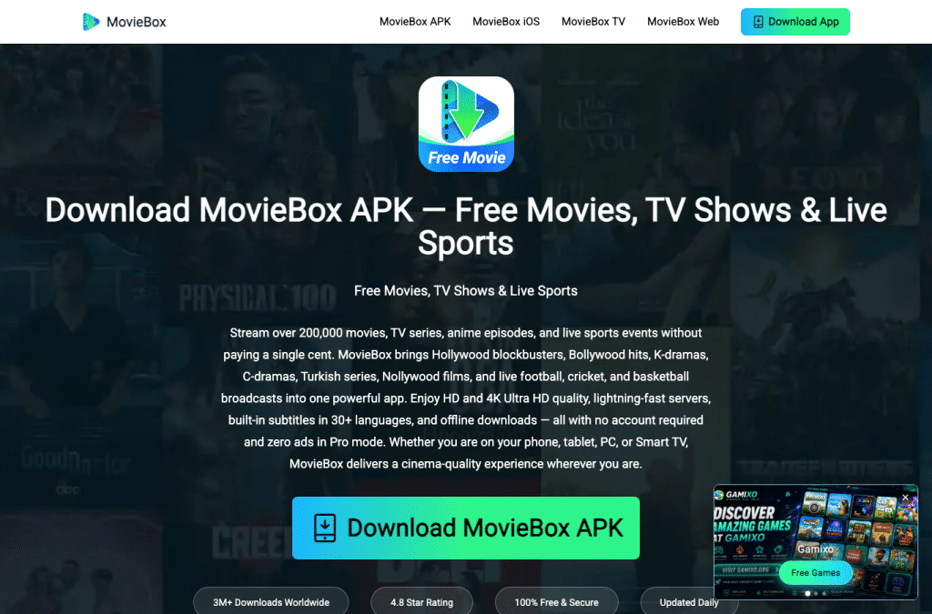 Capture d'écran de movieboxdownload.com