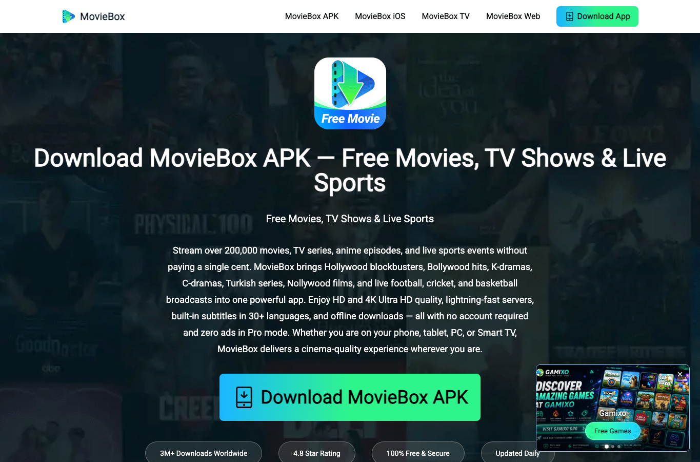 Capture d'écran de movieboxdownload.com