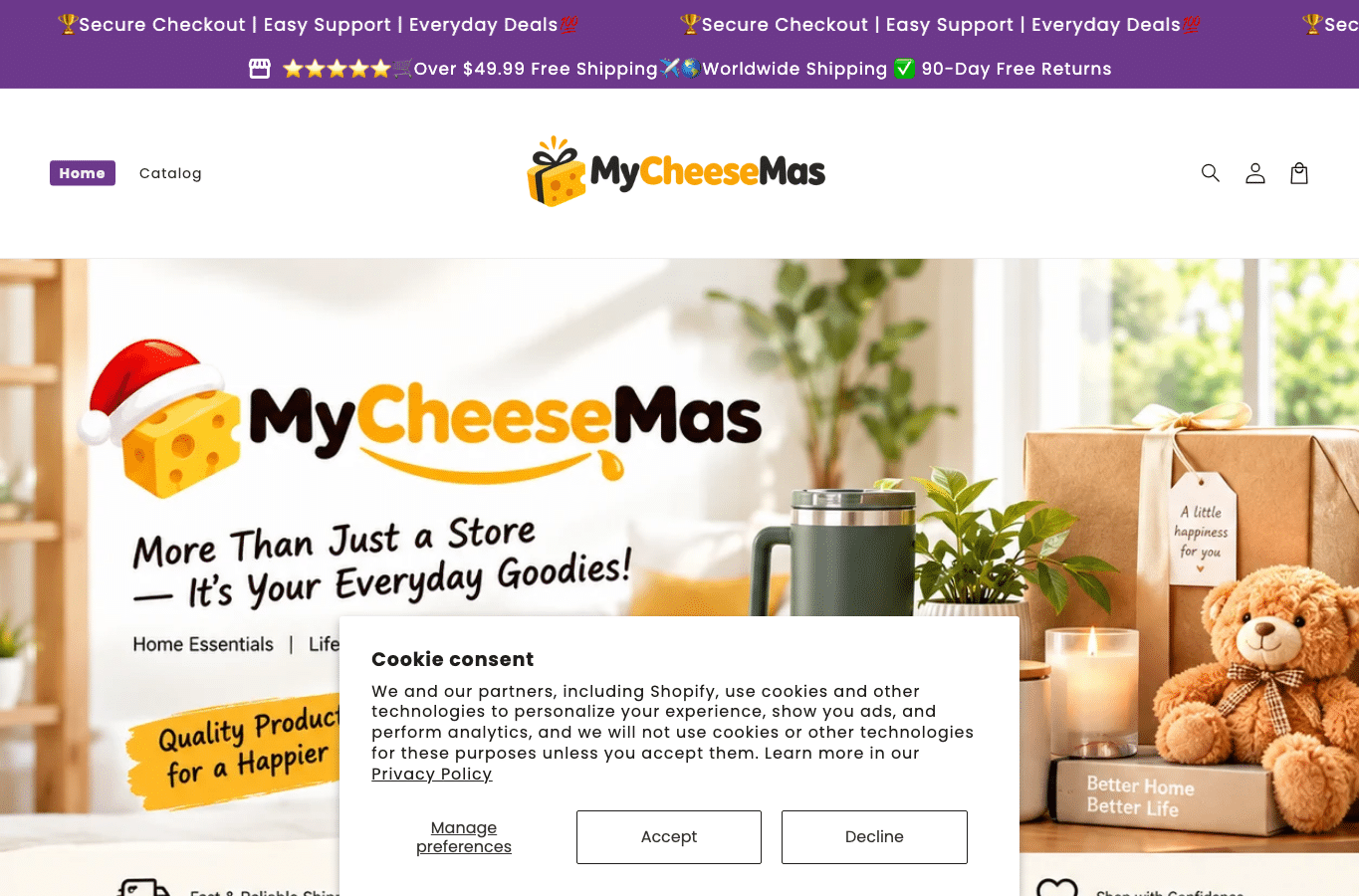 Capture d'écran de mycheesemas.com