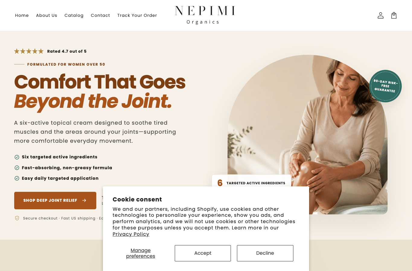 Capture d'écran de nepimi.com
