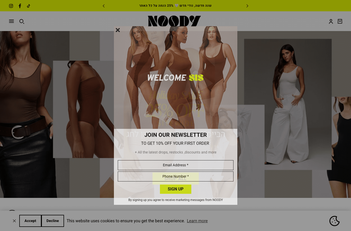 Capture d'écran de noodyskin.com