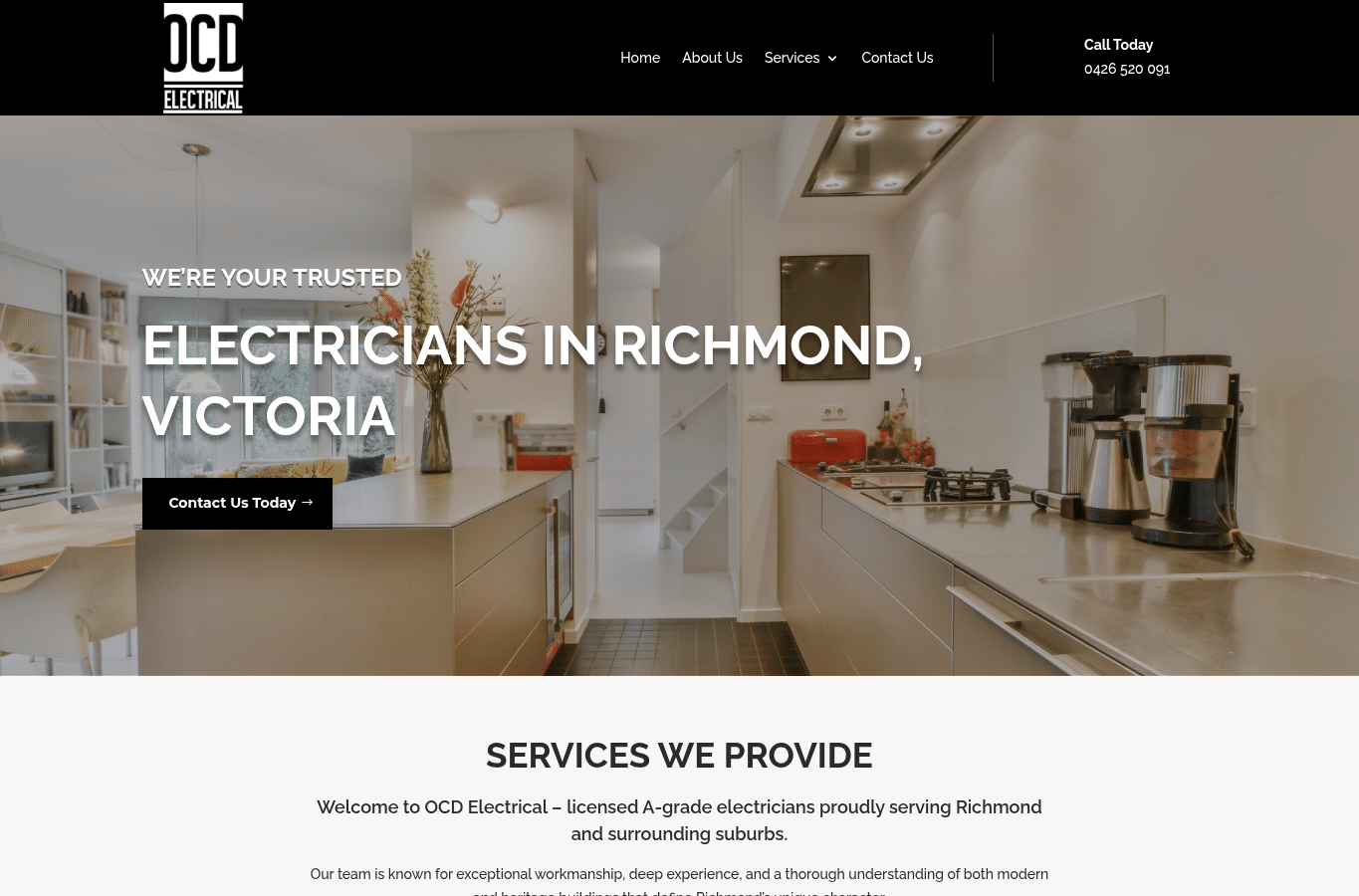 Capture d'écran de ocdelectricalrichmond.com.au