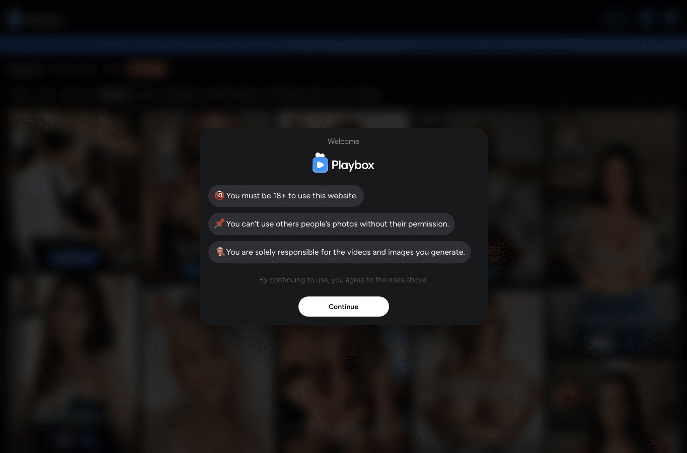 Capture d'écran de playbox.com