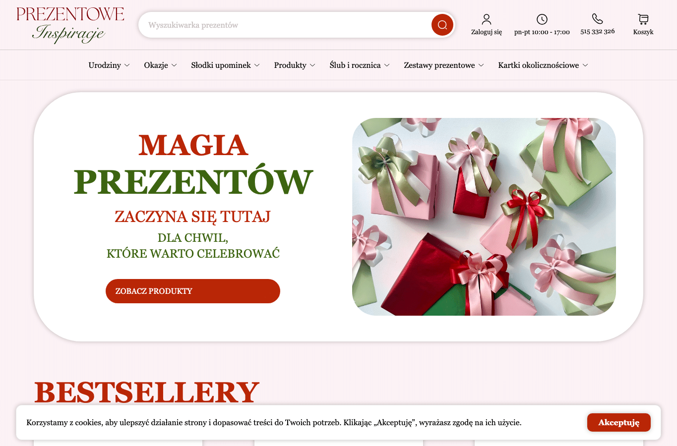 Capture d'écran de prezentoweinspiracje.com.pl