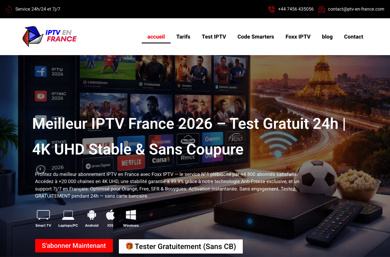 Capture d'écran de ptv-en-france.com