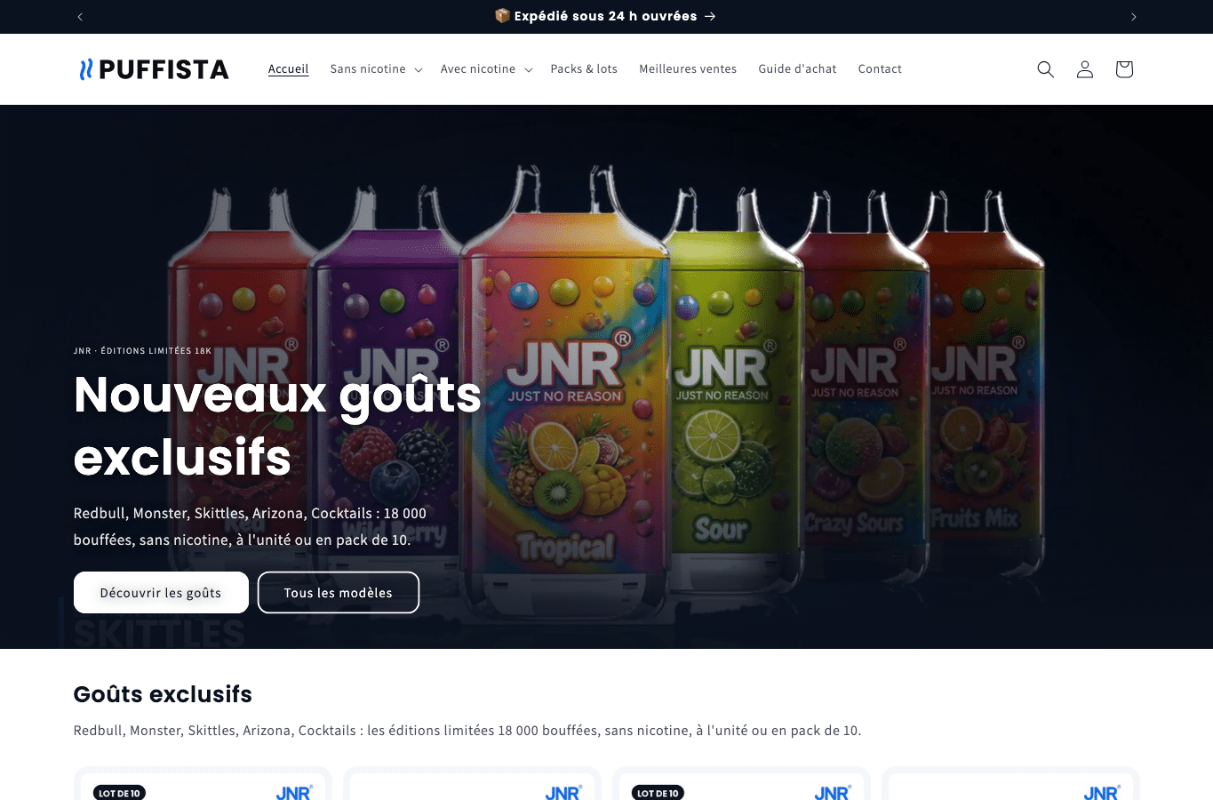 Capture d'écran de puffista.com