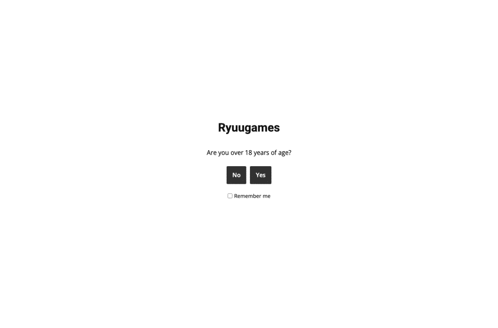 Capture d'écran de ryuugames.com
