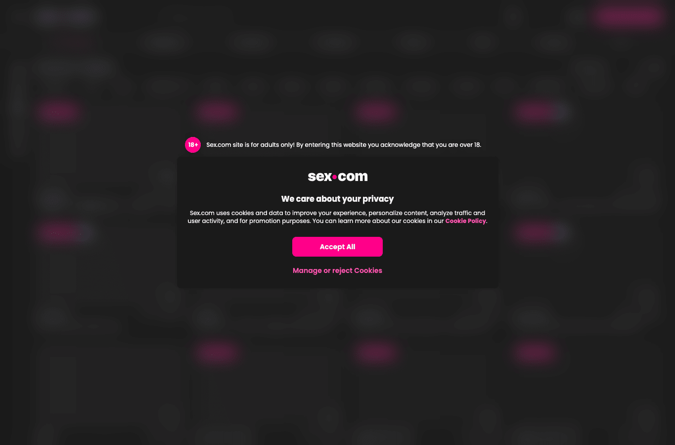 Capture d'écran de sex.com
