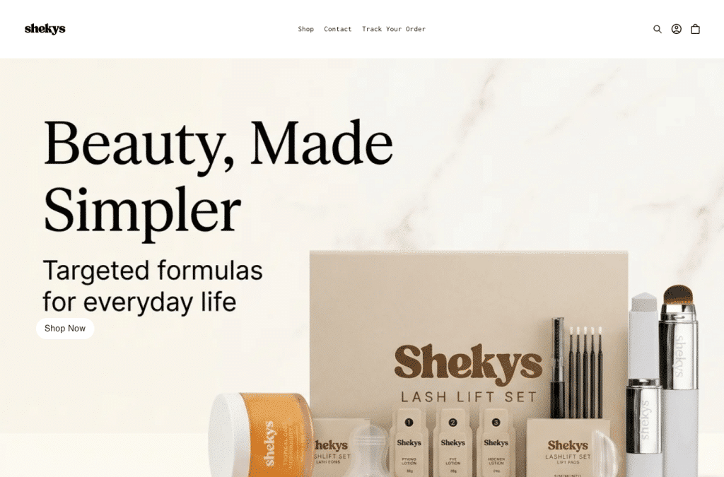 Capture d'écran de shekys.com