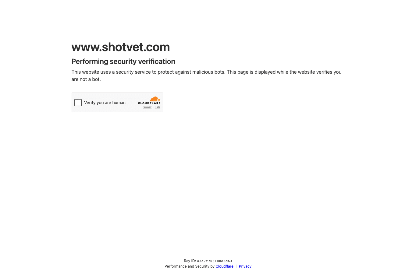 Capture d'écran de shotvet.com