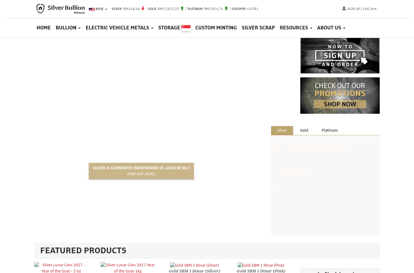 Capture d'écran de silverbullion.com.my