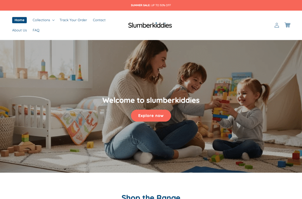 Capture d'écran de slumberkiddies.com