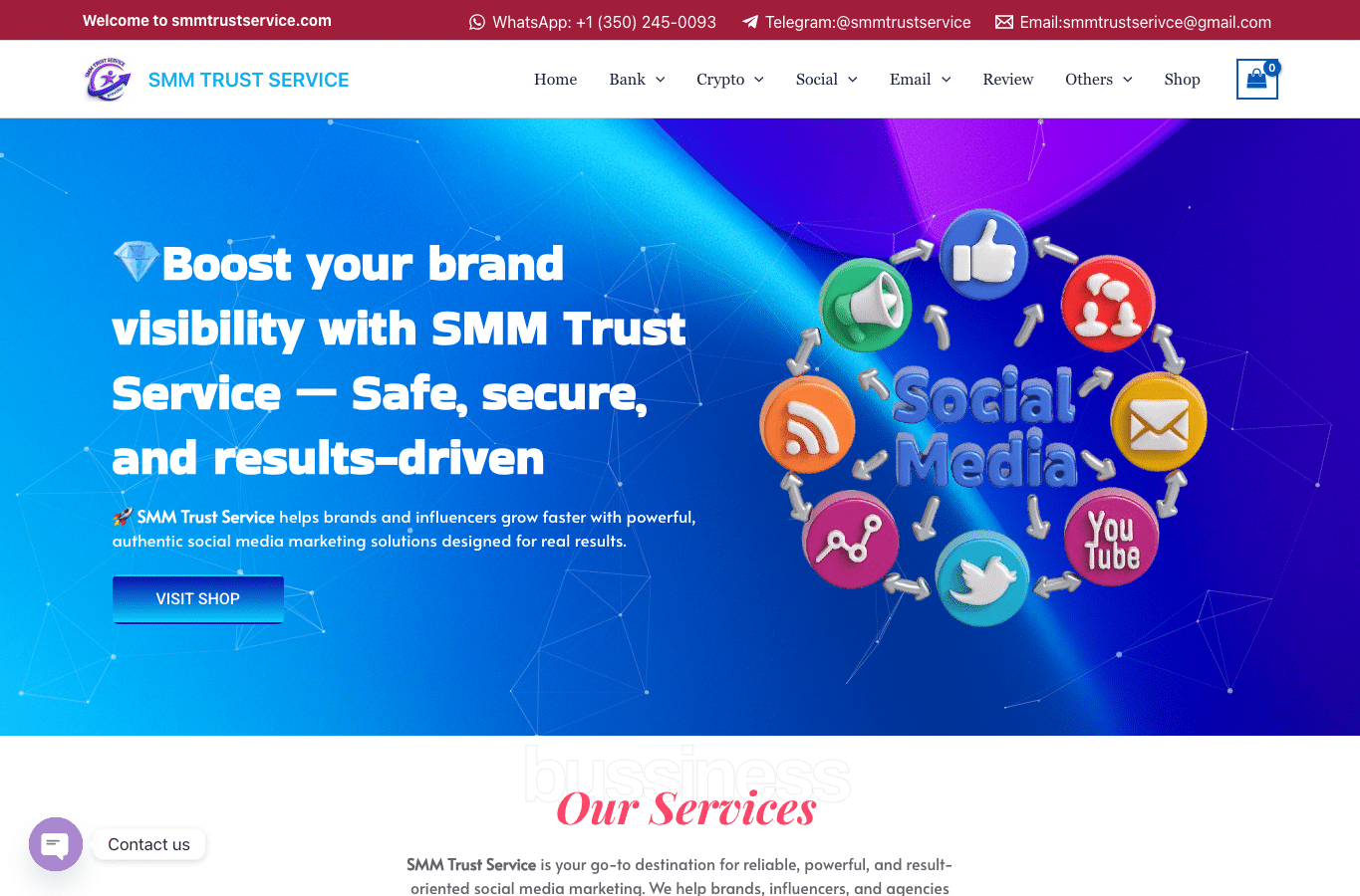Capture d'écran de smmtrustservice.com