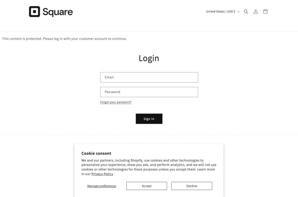 Capture d'écran de squaremarketing.shop