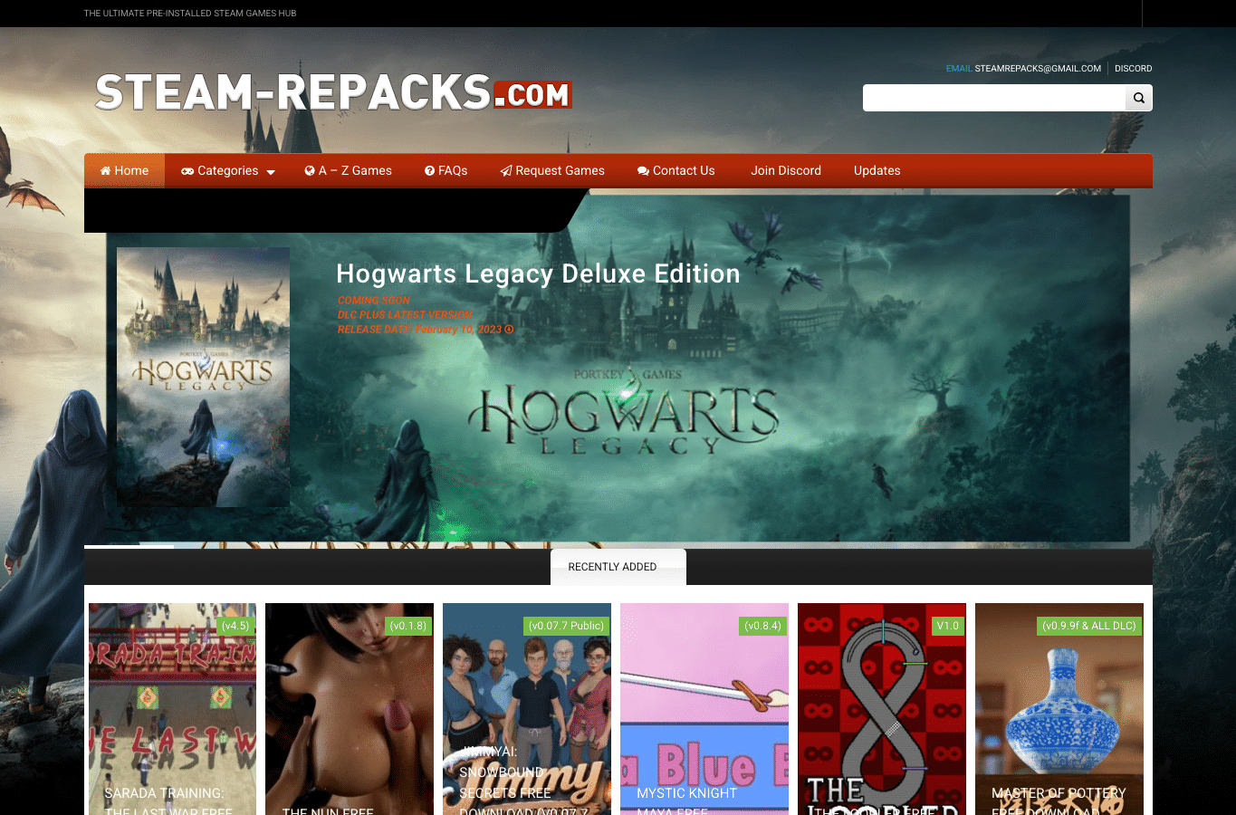 Capture d'écran de steam-repacks.net